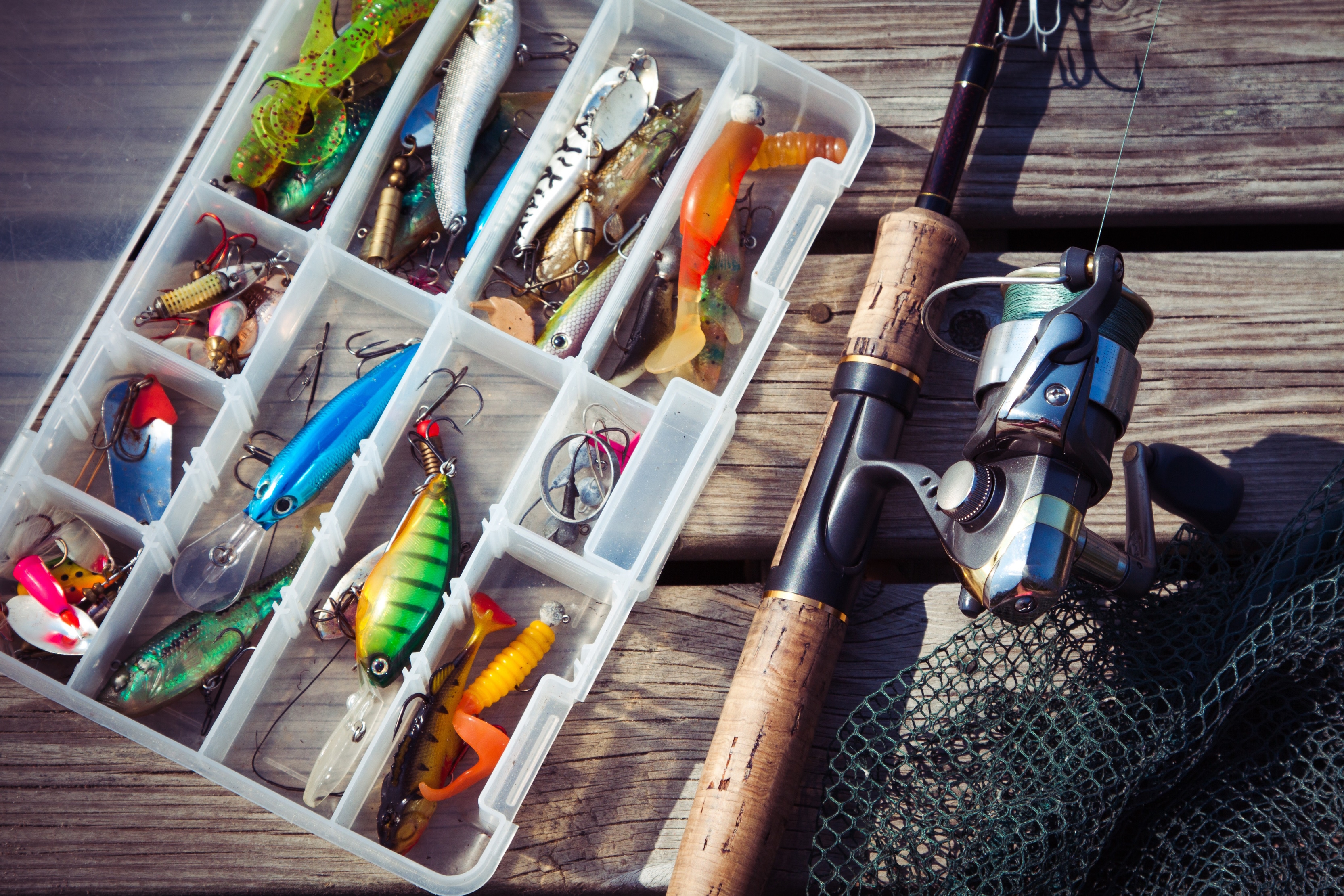 Tackle box shop with tackle